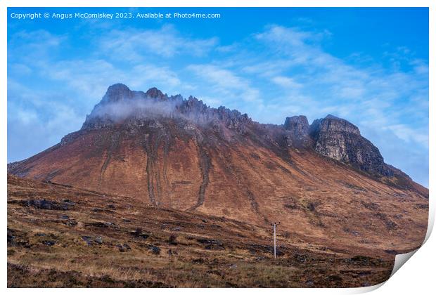 Ragged ridge of Stac Pollaidh, Coigach Peninsula Print by Angus McComiskey