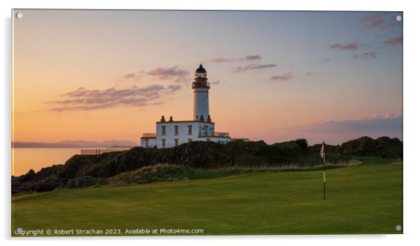 Golden Par 3 at Turnberry Acrylic by Robert Strachan