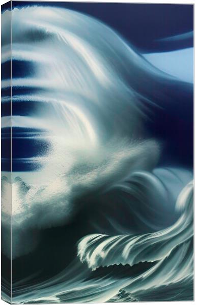 Chaotic Waves Canvas Print by Roger Mechan