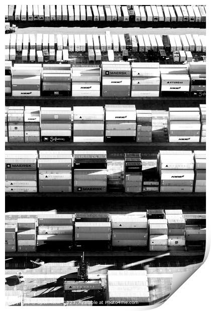 Cargo freight containers Port of Los Angeles  Print by Spotmatik 