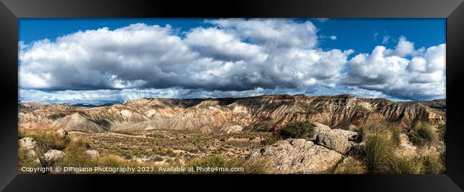 Gorafe Desert Panorama Framed Print by DiFigiano Photography