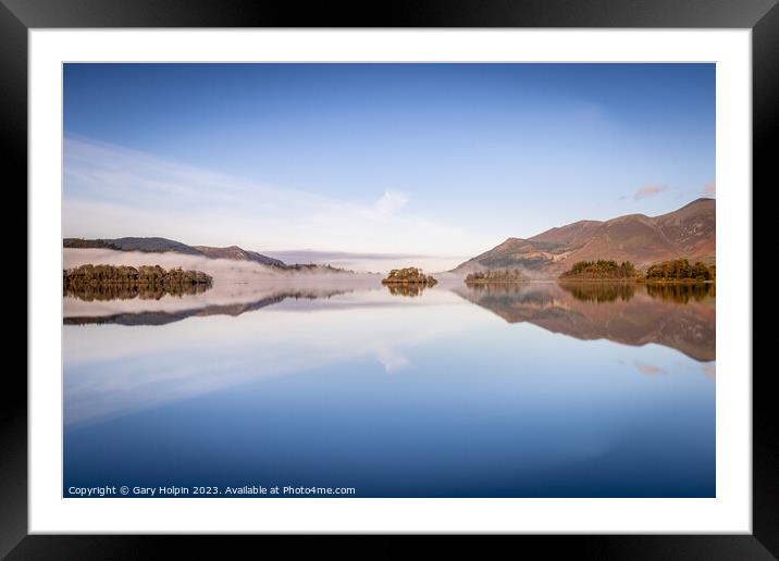 Reflections of Derwent Water Framed Mounted Print by Gary Holpin