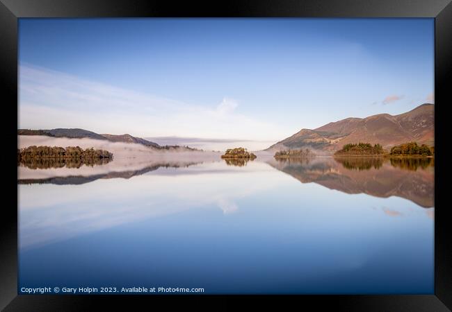 Reflections of Derwent Water Framed Print by Gary Holpin