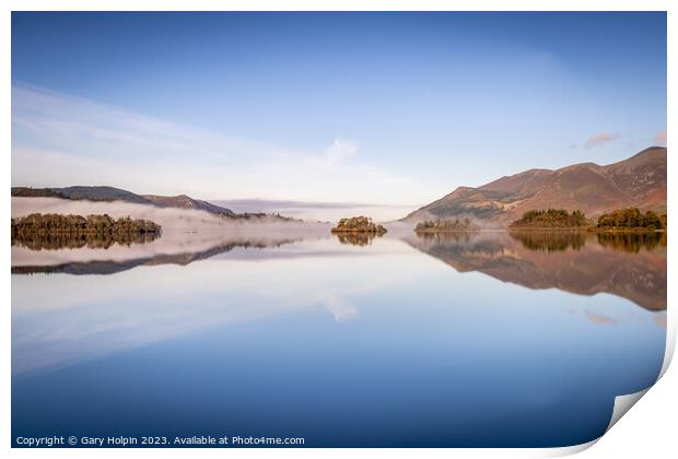 Reflections of Derwent Water Print by Gary Holpin