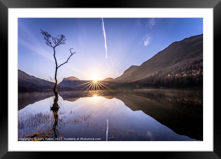 Buttermere sunrise Framed Mounted Print by Gary Holpin