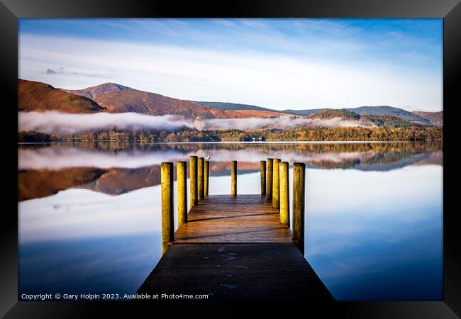 Derwent Water reflections Framed Print by Gary Holpin