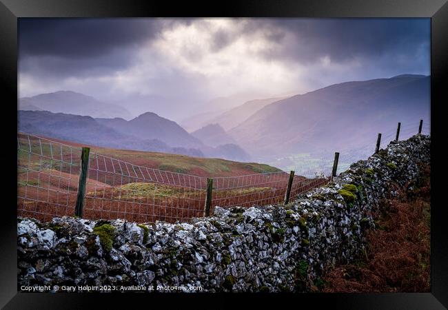 Lake District stormy skies Framed Print by Gary Holpin