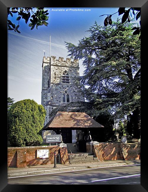 St Mary's Church, Horsell, Framed Print by Laura Jarvis