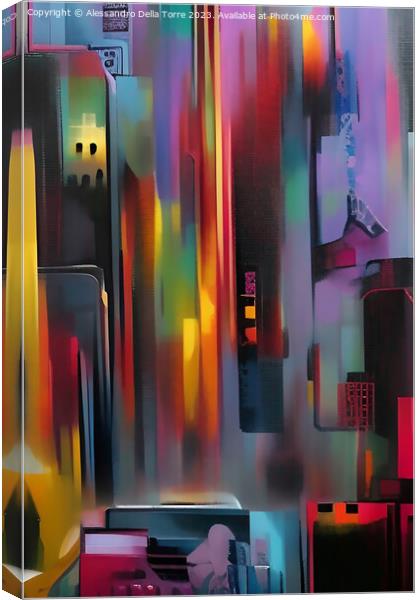 abstract skyscrapers Canvas Print by Alessandro Della Torre