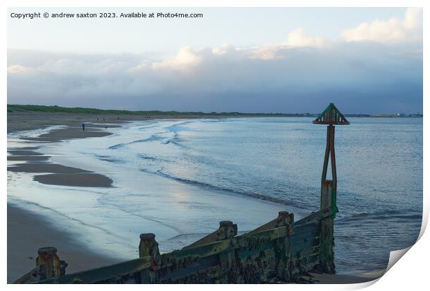 Seaton sands Print by andrew saxton