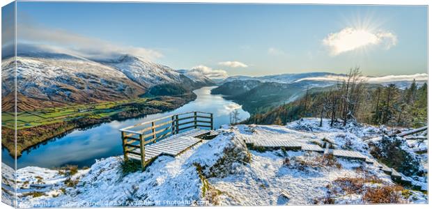 Thirlmere lookout point in winter Canvas Print by Julian Carnell
