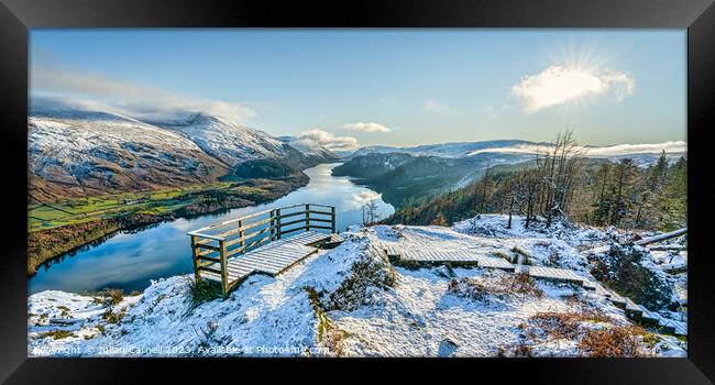 Thirlmere lookout point in winter Framed Print by Julian Carnell