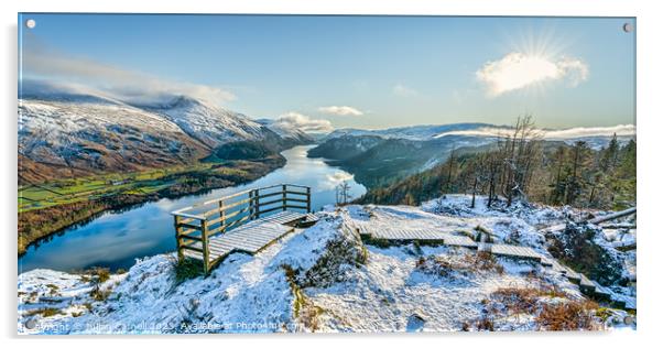 Thirlmere lookout point in winter Acrylic by Julian Carnell