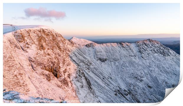 Helvellyn in Winter Print by Julian Carnell