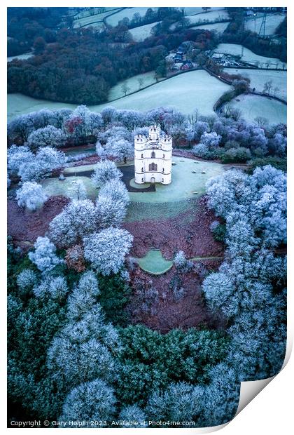 Winter at Lawrence Castle Print by Gary Holpin