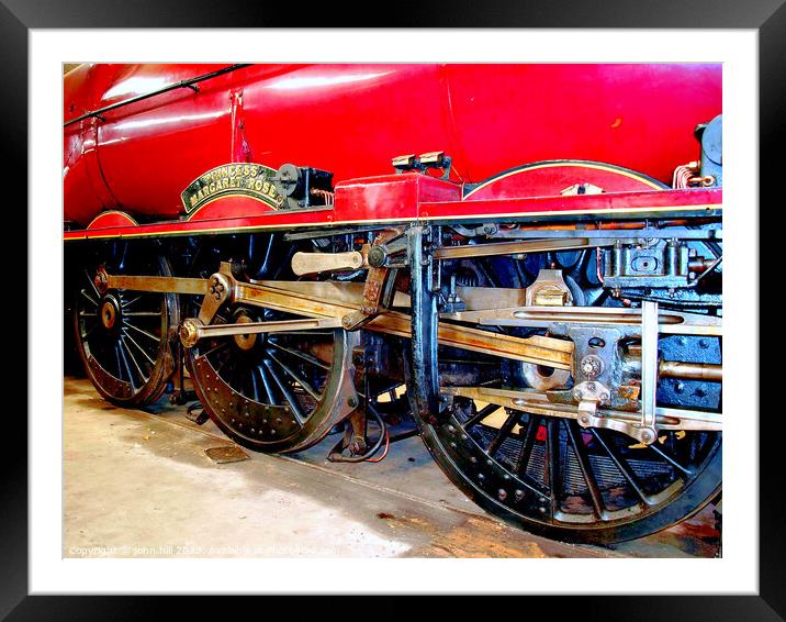 Princess Margaret Rose, steam Locomotive. Framed Mounted Print by john hill