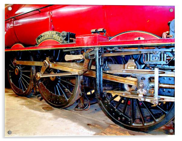 Princess Margaret Rose, steam Locomotive. Acrylic by john hill