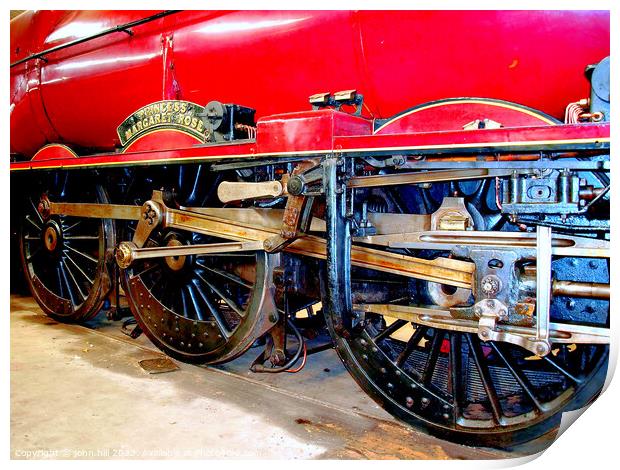Princess Margaret Rose, steam Locomotive. Print by john hill