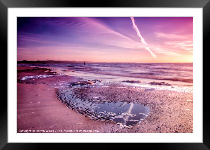 Serenity by the Rhyl Coast Framed Mounted Print by Darren Wilkes