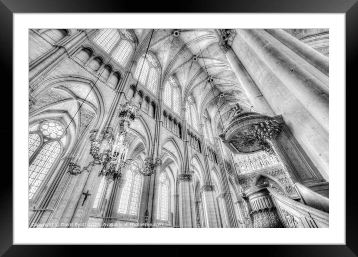 Reims Notre Dame Cathedral Infrared Framed Mounted Print by David Pyatt
