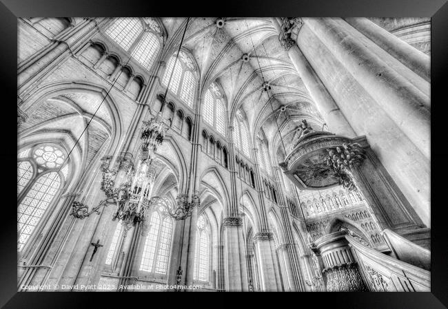 Reims Notre Dame Cathedral Infrared Framed Print by David Pyatt