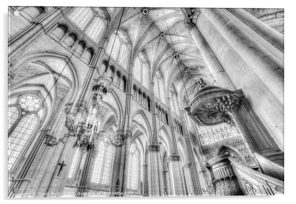 Reims Notre Dame Cathedral Infrared Acrylic by David Pyatt
