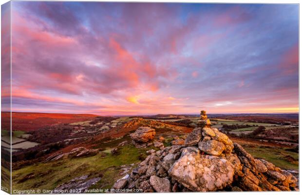 Sunrise on a winter moor Canvas Print by Gary Holpin