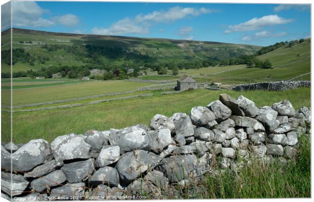 Yorkshire Dales between Arncliffe and Malham Canvas Print by Chris Rose