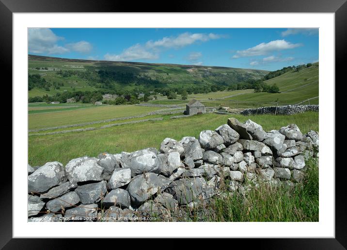 Yorkshire Dales between Arncliffe and Malham Framed Mounted Print by Chris Rose