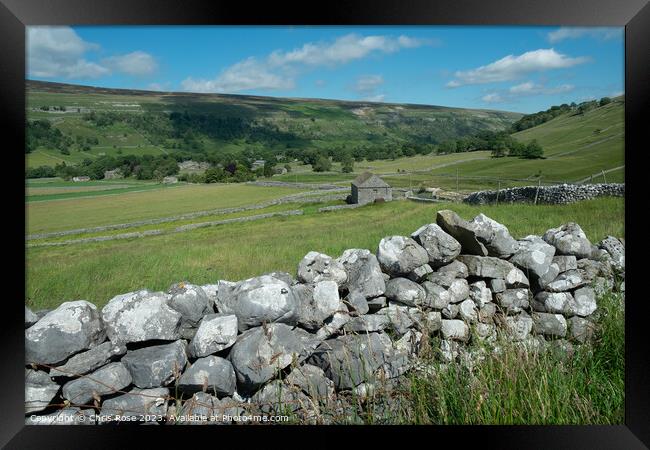 Yorkshire Dales between Arncliffe and Malham Framed Print by Chris Rose