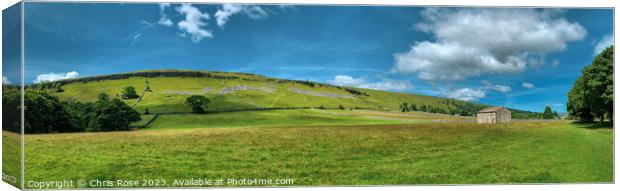 Countryside around Kettlewell, Upper Wharfedale Canvas Print by Chris Rose
