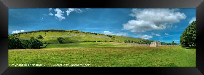 Countryside around Kettlewell, Upper Wharfedale Framed Print by Chris Rose