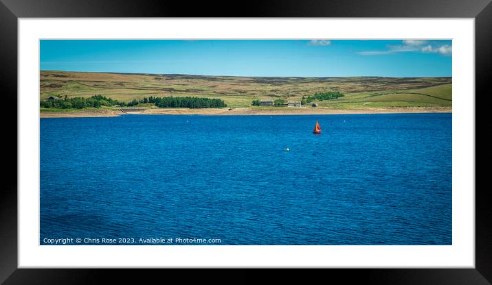 Grimwith Reservoir in the Yorkshire Dales Framed Mounted Print by Chris Rose
