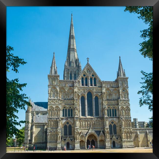 Salisbury Cathedral Framed Print by Chris Rose