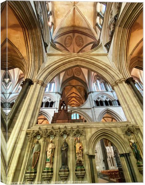 Salisbury Cathedral interior Canvas Print by Chris Rose