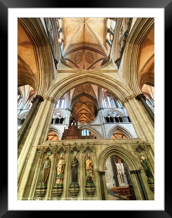 Salisbury Cathedral interior Framed Mounted Print by Chris Rose