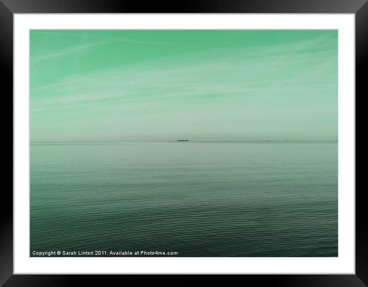 Öresund View in Green Framed Mounted Print by Sarah Osterman