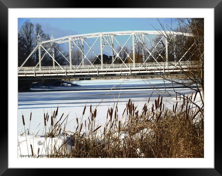 Frozen Rideau River Framed Mounted Print by Stephanie Moore