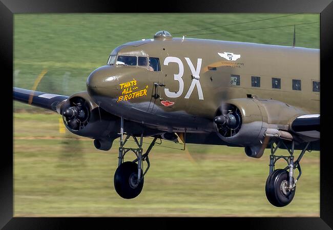 C-47A Sytrain That's All Brother Framed Print by Derek Beattie