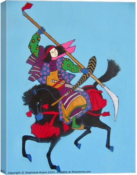 Samurai Warrior Canvas Print by Stephanie Moore