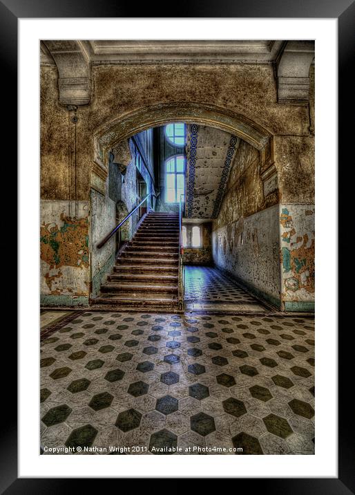 Bath house stairs Framed Mounted Print by Nathan Wright