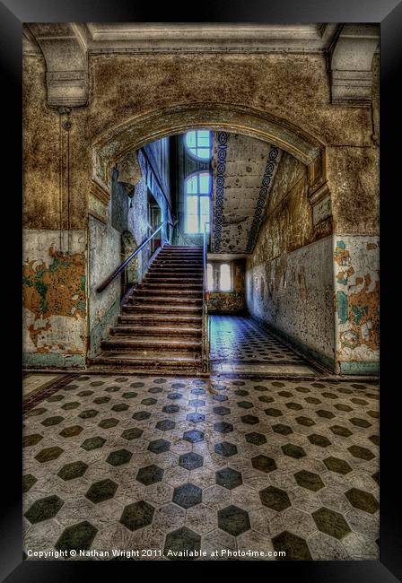 Bath house stairs Framed Print by Nathan Wright