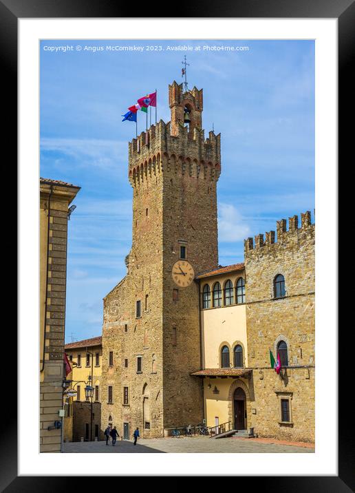 Palazzo dei Prioro in Arezzo, Tuscany, Italy Framed Mounted Print by Angus McComiskey