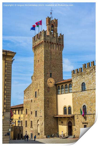 Palazzo dei Prioro in Arezzo, Tuscany, Italy Print by Angus McComiskey