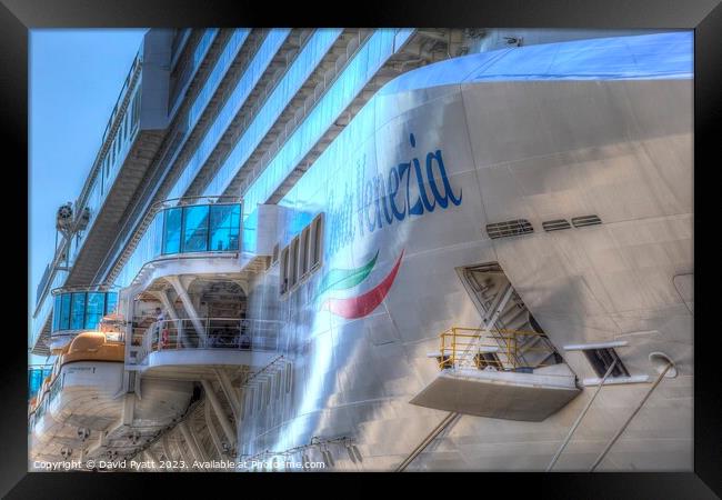 Costa Venezia Ship Bow Framed Print by David Pyatt