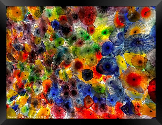 Chihuly Flowers Framed Print by Donna Kennedy