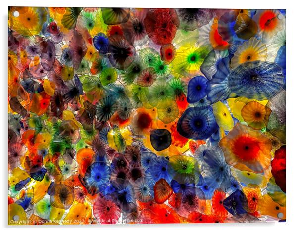 Chihuly Flowers Acrylic by Donna Kennedy