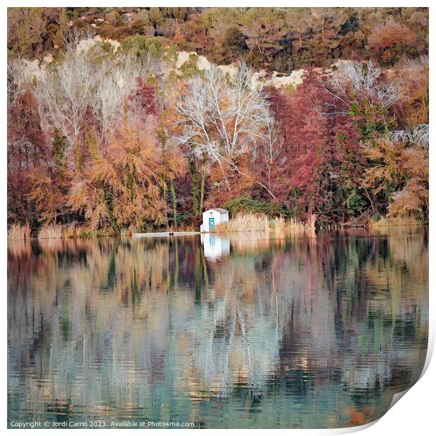 Reflective autumn in Banyoles - CR2301-8531-ABS Print by Jordi Carrio