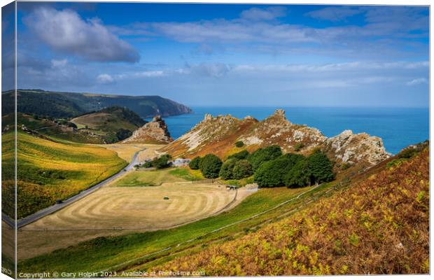 Autumn at the Valley of the Rocks Canvas Print by Gary Holpin