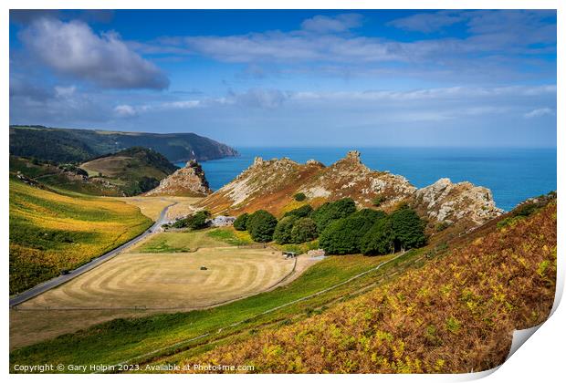 Autumn at the Valley of the Rocks Print by Gary Holpin